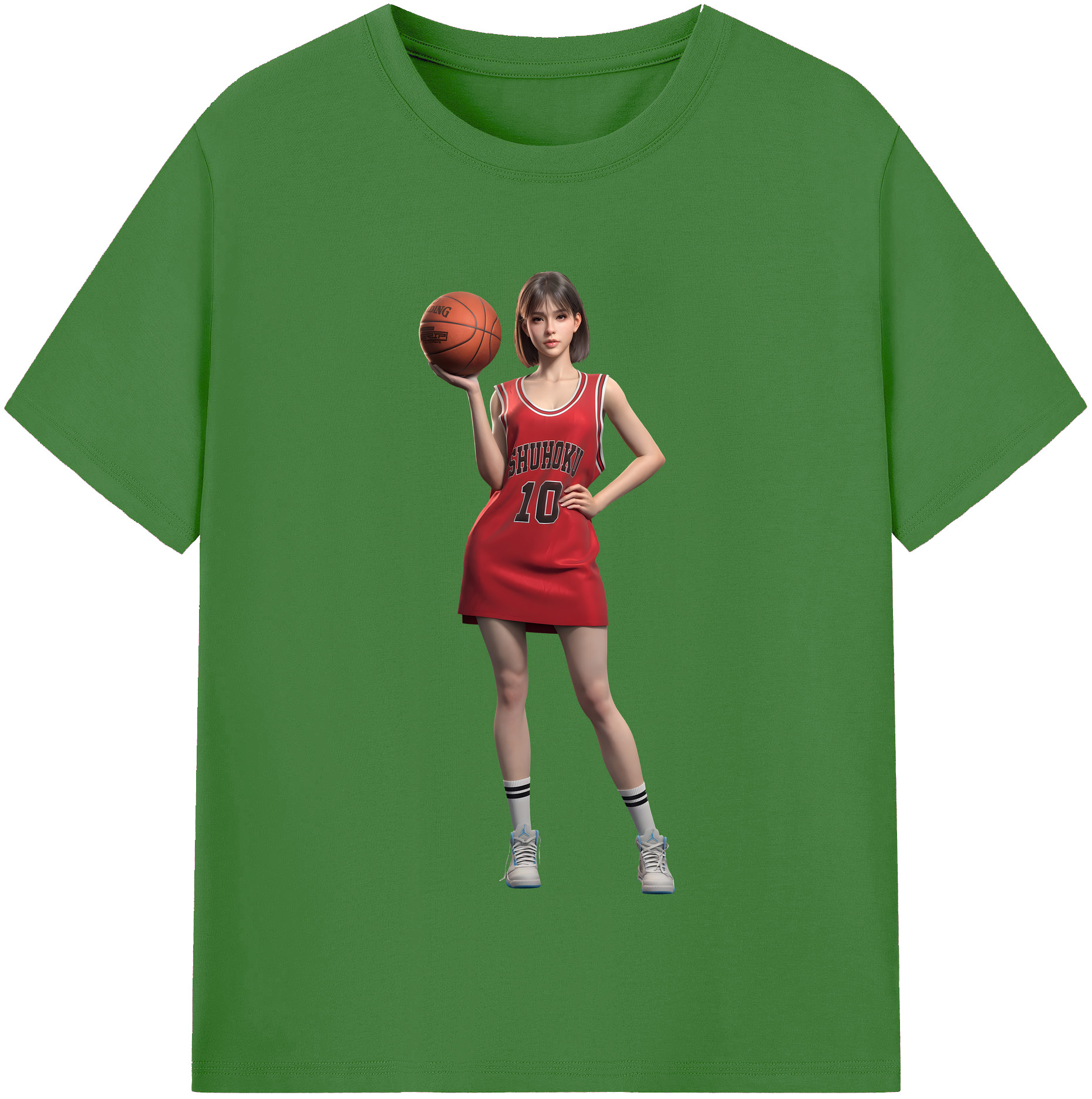 （画像用） SLAM DUNK／スラムダンク レディースカジュアルプリントTシャツ（綿100％）